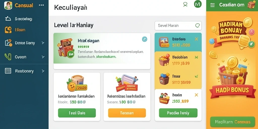 Tingkat kesulitan yang bervariasi di setiap level.
