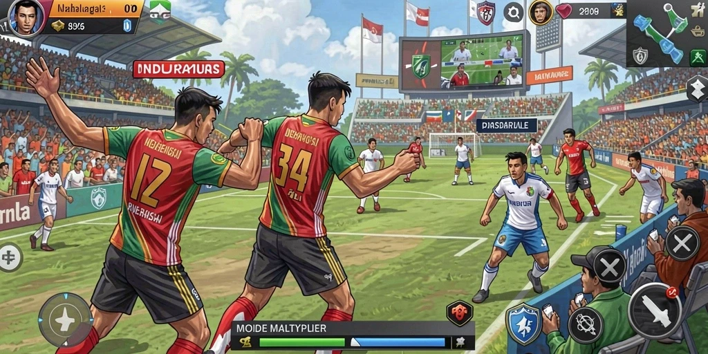 Screenshot ini menampilkan menu bonus dan reward yang menarik.